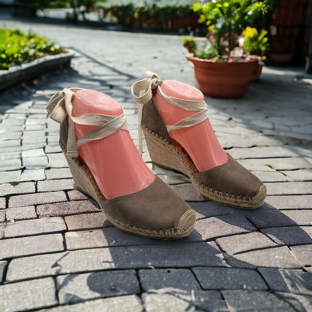 New, Sam Edelman Patsy Ankle-Wrap Wedge Espadrill… - image 1